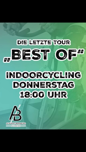 „Best of“ – Die letzte Tour 

Mit seinem „Best of“ verabschiedet sich Patrick aus dem Indoorcycling als Trainer. Er macht den Weg frei für die nächste Generation. Die Eindrücke aus dem besonderen Special seht ihr hier. 

#academy #bernburg #gym #indoorcycling #danke