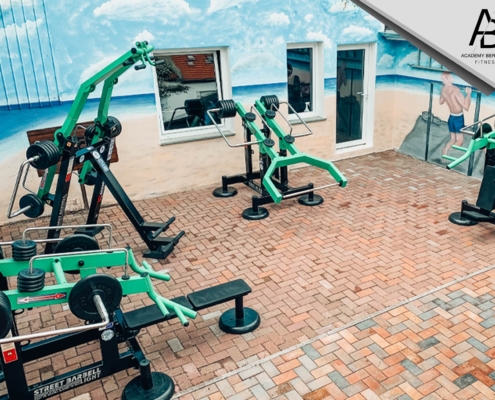 Outdoorbereich Academy Bernburg Fitness Studio